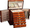 Wooden Jewelry Box,jewelry boxes for women large,jewlrey box&organizers with necklace hanger,jewerly organizer,9-layer large capacity jewelry storage box for jewelry