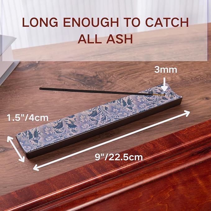 Incense Holder for Sticks, Ceramic Incense Burner with Ash Catcher, Aesthetic Decor for Home, Room & Office, Unique Gifts for Housewarming Yoga, Meditation & Spa