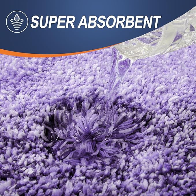 OLANLY Large Bathroom Rugs Mat 50x30, Extra Soft Absorbent Microfiber Bath Rugs, Rubber Backing, Quick Dry, Machine Washable Bath Mat for Bathroom Floor, Tub and Shower, Home Decor Accessories, Violet