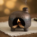 Handmade Ceramic Palo Santo Holder – Suitable for Burning Sage & Palo Santo - Mini Chimenea-Style Burner, an Incense Burner for Spiritual Meditation, Yoga or Home Decoration