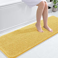 OLANLY Bathroom Runner Rugs 59x20, Extra Soft Absorbent Chenille Bath Rugs, Rubber Backing Quick Dry, Machine Washable Long Bath Mats for Bathroom Floor, Tub and Shower, Home Decor Accessories, Yellow