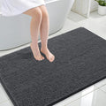 OLANLY Large Bathroom Rugs 47x32, Extra Soft Absorbent Chenille Bath Rugs, Rubber Backing Quick Dry, Machine Washable Bath Mats for Bathroom Floor, Tub and Shower, Home Decor Accessories, Dark Grey