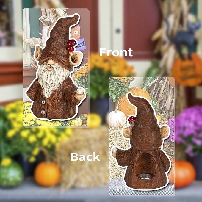 Gnome Incense Holder for Sticks, Incense Cone Burner Ornaments, Gnome Decor for Desk, Unique Gnome Gifts for Women Men