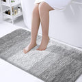 OLANLY Bathroom Runner Rugs Mat 44x24, Extra Soft Absorbent Microfiber Bath Rugs, Rubber Backing, Quick Dry, Washable Long Bath Mats for Bathroom, Tub and Shower, Home Decor Accessories, Light Grey