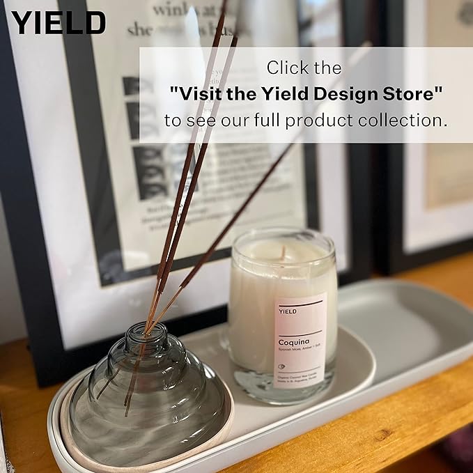Yield Meso Glass Incense Holder - Clear - Premium Quality Glass Incense Stick Holder - Ideal for Aromatherapy, Meditation, Yoga – Ornamental Piece for Home, Office Décor