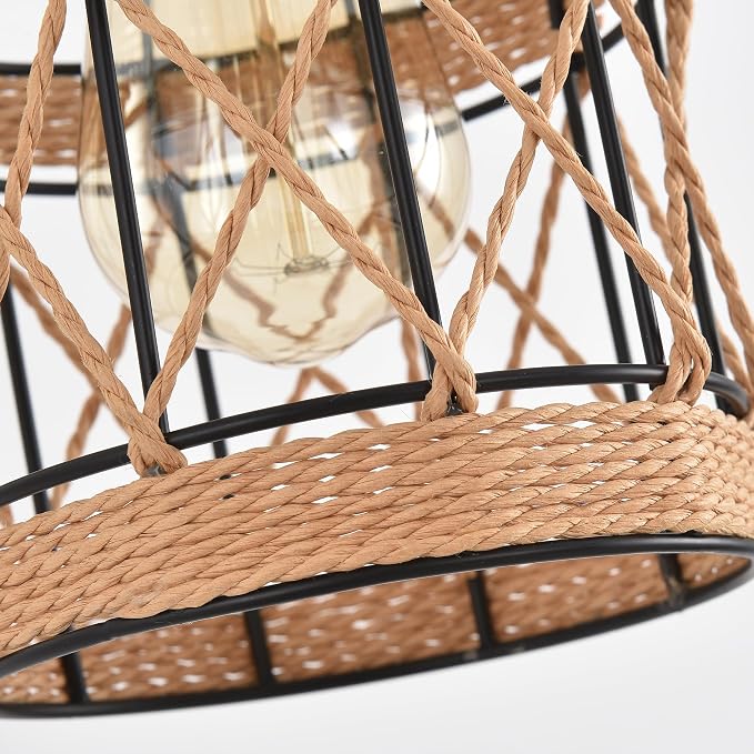 Plug in Wall Sconce,Farmhouse Wicker Wall Lamp Plug in,Hand Woven Rattan Wall Light Farmhouse Rustic Boho Sconces Wall Lighting for Living Room Bedroom