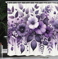 Ambesonne Purple Shower Curtain, Cascade Leafy Floral Huddle with Dreamy Aura Celestial Jungle Art Boho, Cloth Fabric Bathroom Decor Set with Hooks, 69" W x 75" L, Mauve Indigo and White