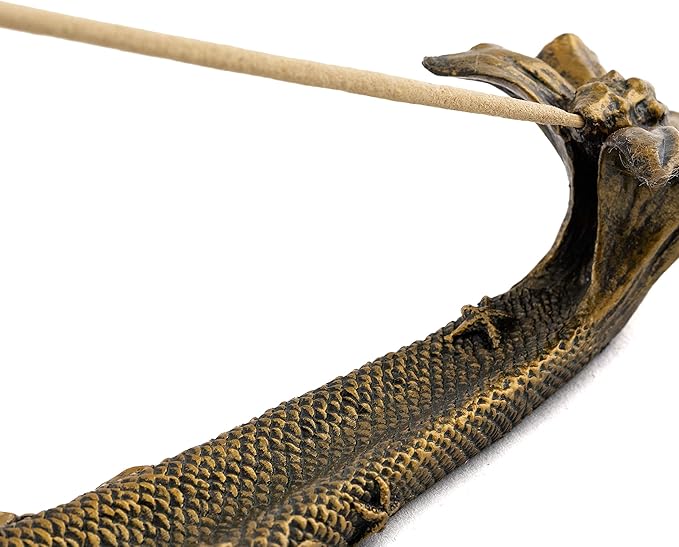 Top Collection Beach Mermaid Incense Holder Statue - Hand Painted Beautiful Mythical Creature with Bronze Antique Finish Look- 9-Inch Long Fragrance Incense Burner Figurine