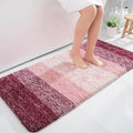 OLANLY Bathroom Runner Rugs Mat 44x24, Extra Soft Absorbent Microfiber Bath Rugs, Rubber Backing, Quick Dry, Washable Long Bath Mats for Bathroom Floor, Tub and Shower, Home Decor Accessories, Red