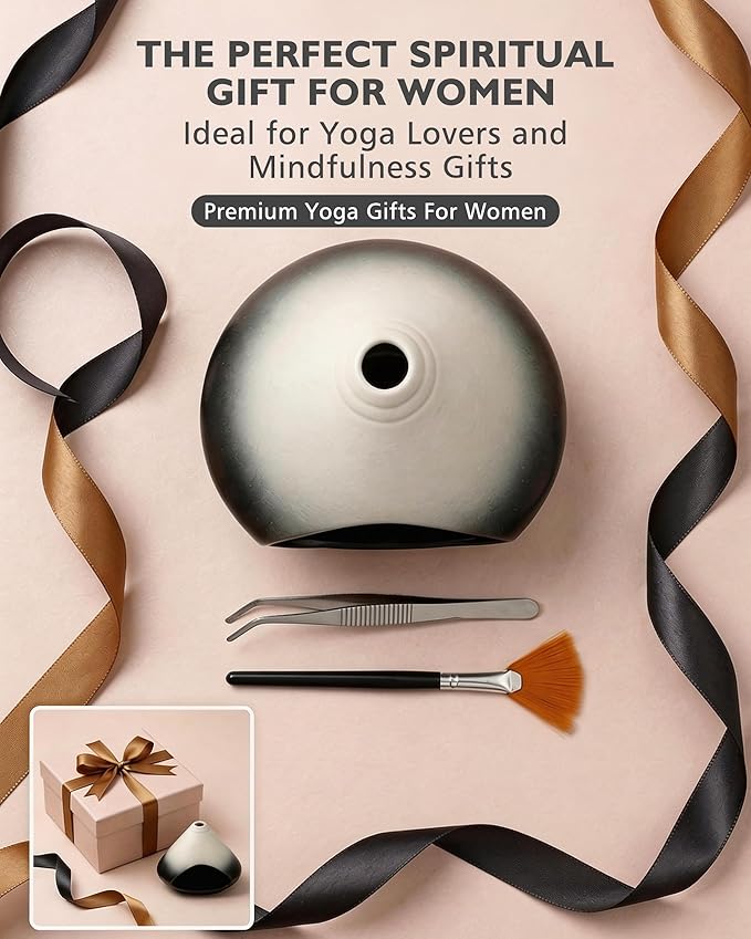 Ceramic Palo Santo Holder Incense Burner Ash Catcher - Modern Chiminea Smudge Bowl for Sage and Wood Sticks - Meditation Energy Cleansing Yoga Gifts for Home Decor