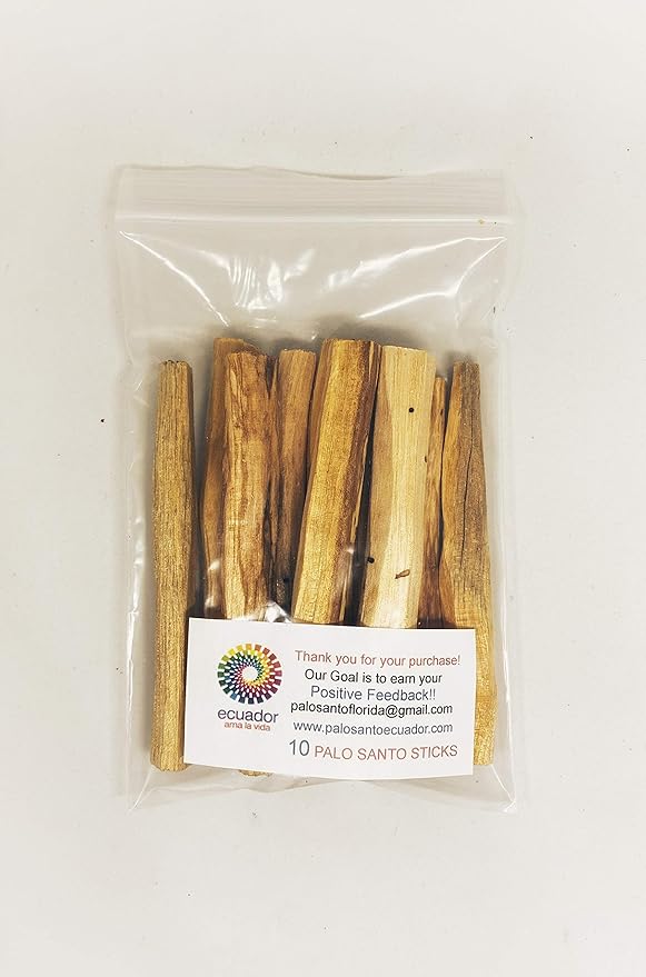 palo Santo Metal Holder and Incense Burner with 10 Sticks