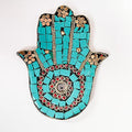Turquoise - Hamsa Hand Incense Holder - Mosaic Stones
