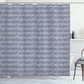 Ambesonne Grey Shower Curtain, Piano Music Clay Motif Various Notes Beats Melody Rhythm Harmony Jazz, Cloth Fabric Bathroom Decor Set with Hooks, 69" W x 70" L, Pale Lavender