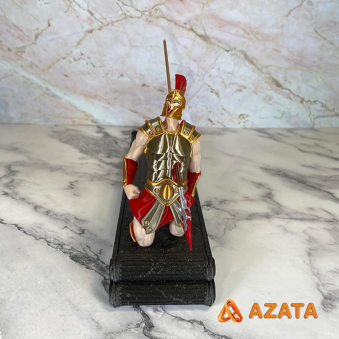 Roman Warrior Incense Holder & Ashtray Box – Ancient Greek Spartan Decor Statue Incense Burner with Historical Warrior Aesthetic, an Artifact of Ancient Betrayal and Valor