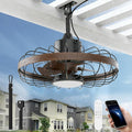 18 Inch Outdoor Ceiling Fans with Light for Patios,Ceiling Fan Smart APP & Remote Control, 6 Speeds, 3 Color Temperatures, Gazebo Lights Outdoor Ceiling Fans for Patio Waterproof,Porch