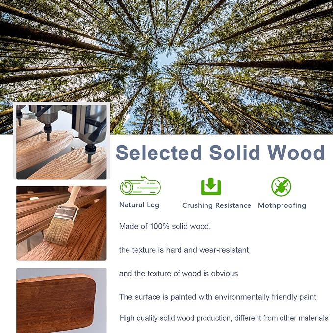 QUTWOB 42" Wood Ceiling Fan with Light, Reversible DC Motor, Remote Control | solid wood blades, quiet 6-speed reversible dc motor, remote control, 3-color dimmable led, for indoor outdoor patio bedroom