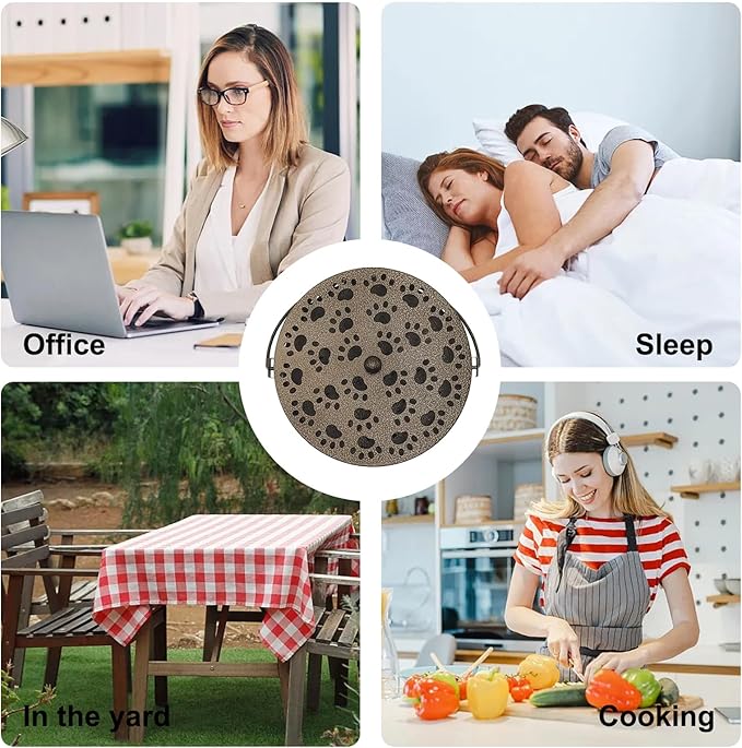 2 Pcs Mosquito Coil Holder Retro Portable Incense Coil Holder Round Fireproof Metal Hanging Incense Burner with Handle for Home Indoor Outdoor Patio Camping Hiking, Dog Paw Style