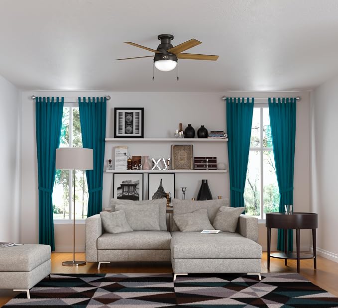 Hunter Anslee, Indoor, Ceiling Fan, with LED Light, 46 inch, Premier Bronze