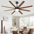 Fanbulous 65 Inch Large Ceiling Fans with Lights, Black Ceiling Fan with Remote Control, Dimmable, 3CCT, Quiet, Modern Ceiling fan For Living Room, Bedroom, Kitchen, Patio, Outdoor