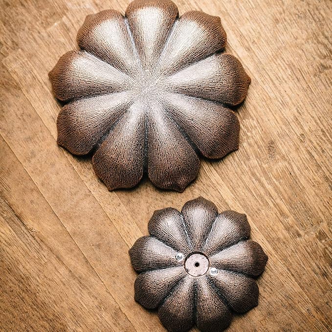 Brass Lotus Incense Holder, Incense Sticks Burner, Incense Ash Catcher, 3 Pack