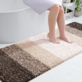 OLANLY Bathroom Runner Rugs Mat 70x24, Extra Soft Absorbent Microfiber Bath Rugs, Rubber Backing, Quick Dry, Washable Long Bath Mats for Bathroom, Tub and Shower, Home Decor Accessories, Light Brown