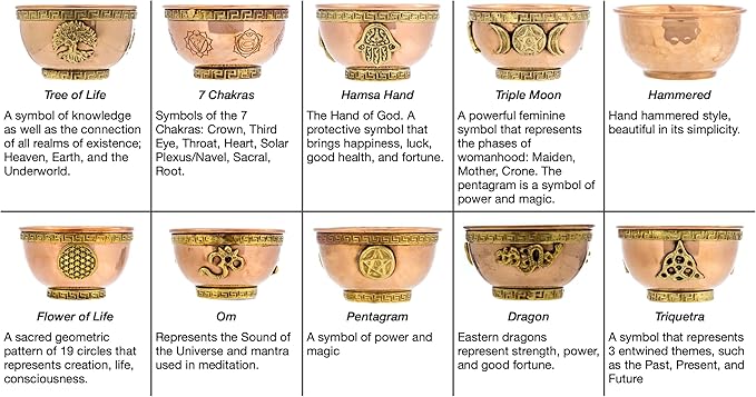 Alternative Imagination Dragon Copper Bowl - Offering Bowl For Altar Use, Ritual Offerings, Witchy Home Decor - Incense Holder for Incense Cones, White Sage, Palo Santo Sticks - 3 Inches Wide