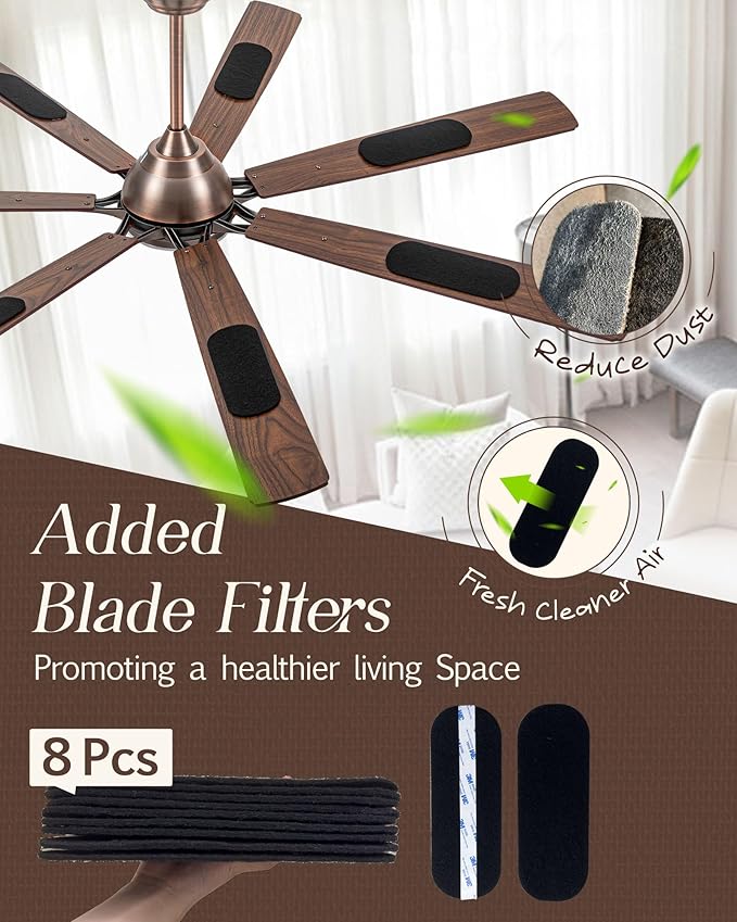 Minislak 72" Oil Rubbed Bronze Smart Ceiling Fan with Light via WiFi Alexa,6-Speeds Quiet DC Motor,Dimmable,Outdoor Antique Bronze Large Ceiling Fan for Living Room,Patio,Dual Finish 7 Blades