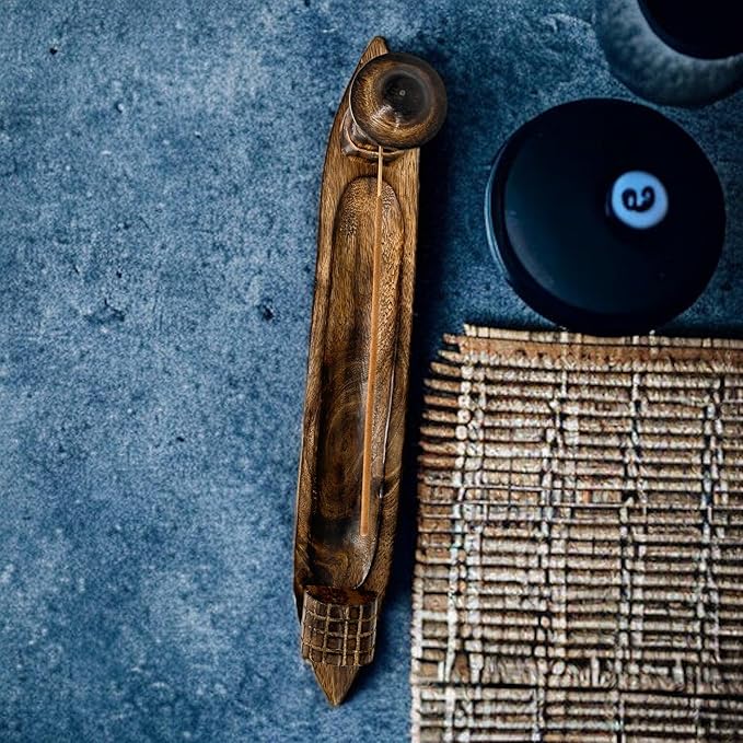 Incense Holder for Sticks, Insence Stick Holder Ash Catcher for Table Decorations Meditation & Yoga Great Gift Table Décor - Wooden Incense Tray for Sticks - Home Decor (11" x 2.15" x 1")