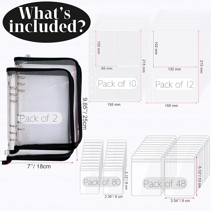 Transparent Jewelry Storage Book Travel Jewelry Organizer Earring Organizer Case Bracelet Holder for Necklace Ring with Anti tarnish Pouches, Pack of 2