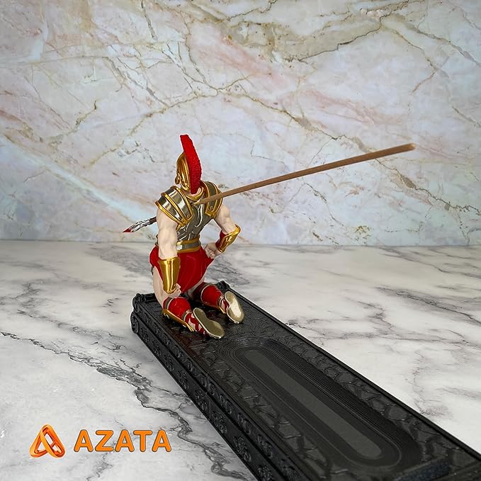 Roman Warrior Incense Holder & Ashtray Box – Ancient Greek Spartan Decor Statue Incense Burner with Historical Warrior Aesthetic, an Artifact of Ancient Betrayal and Valor