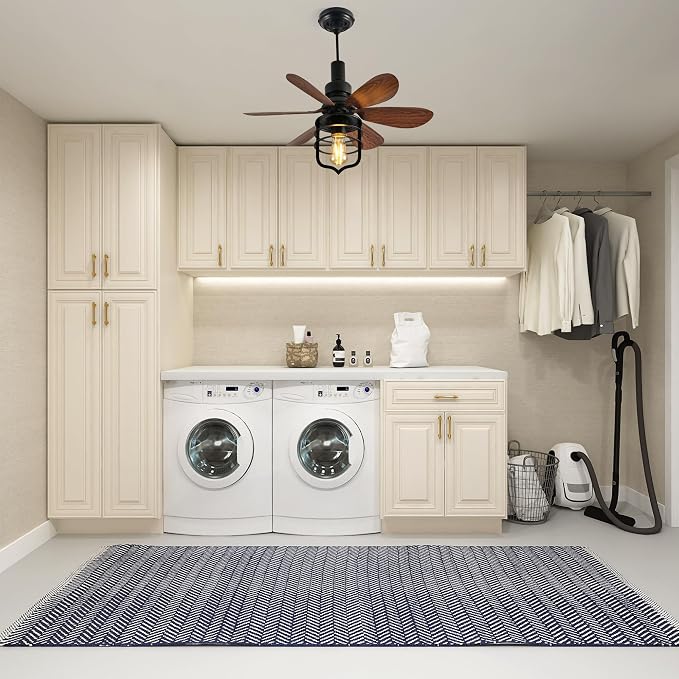 Garwarm 20IN Ceiling Fans with Lights, Socket Fan Light with Remote, Screw in Ceiling Fan in Light Socket Small Ceiling Fan for Garage,Bedroom, Kitchen, Living Room(Bulb not Included)