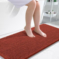 OLANLY Bathroom Runner Rugs 47x24, Soft Absorbent Chenille Bath Rugs, Rubber Backing Quick Dry, Machine Washable Long Bath Mats for Bathroom, Tub and Shower, Home Decor Accessories, Rustic Terracotta