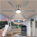 Fanbulous Ceiling Fans with Lights, 60 Inch 6-Blade, Smart APP & Remote Control, Dimmable 5CCT LED with Smart Memory, DC Motor Quiet for Bedroom Living Room, Damp Rated for Outdoor Covered Patio