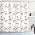 Ambesonne Arrows Shower Curtain, Boho Pattern Artwork with Arrows Feathers Cow Skulls Rustic Theme Artwork, Cloth Fabric Bathroom Decor Set with Hooks, 69" W x 84" L, White Ivory