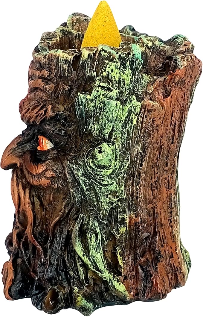 Fantasy Gifts Tree Man Small Backflow Incense Burner Holder 3.5 Inch Multicolor
