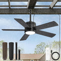 Fanbulous 42" Outdoor Ceiling Fan with Light and Remote, IP65 Waterproof, Plug-in Design with 10FT Cord, 6-Speeds, 3CCT, Hook Hanging Fan for Gazebo Patio Porch Garage Canopy(Black)