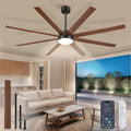 Fanbulous 72 Inch Large Ceiling Fans with Lights, Black Ceiling Fan with Remote Control, Dimmable, 3CCT, Quiet, Modern Ceiling fan For Living Room, Bedroom, Kitchen, Patio, Outdoor