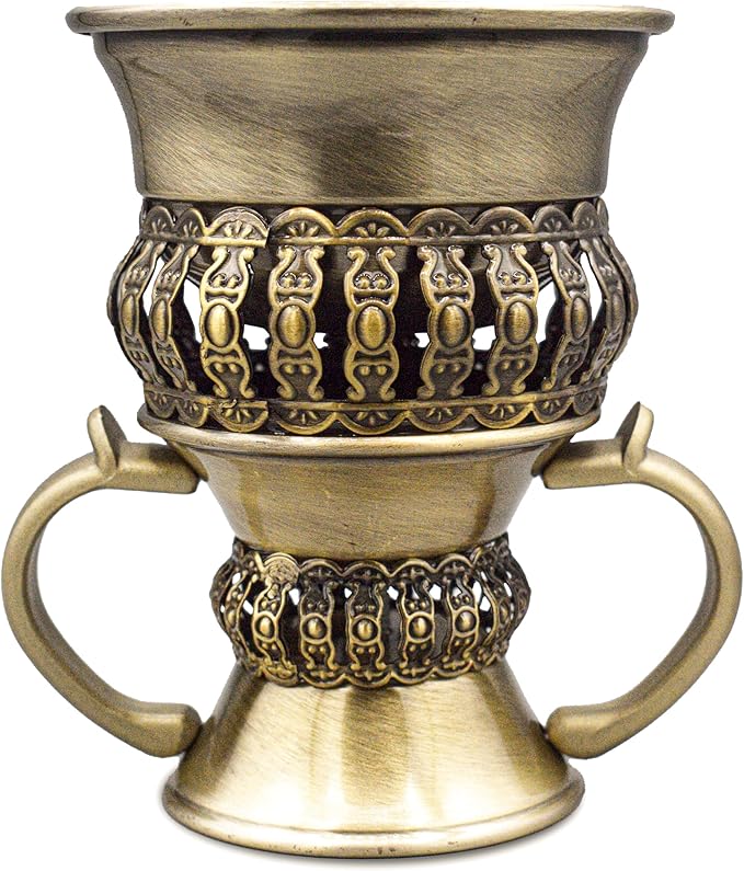 AM Regal Metal Incense Burner - Bakhoor Burner Mubkhara – Frankincense Resin Burner - Ideal for Yoga, Spa & Aromatherapy (Bronze)