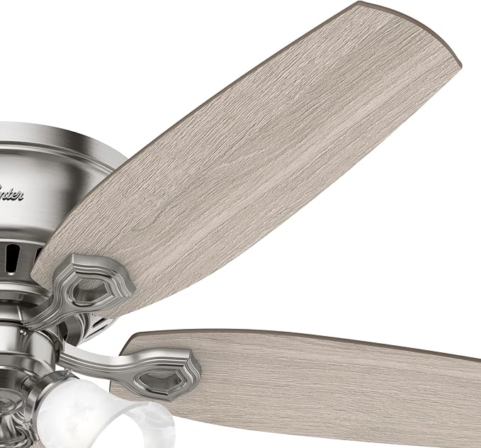 Hunter Builder, Indoor, Ceiling Fan, Pull Chain, 52 inch, Brushed Nickel