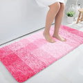 OLANLY Large Bathroom Rugs Mat 50x30, Extra Soft Absorbent Microfiber Bath Rugs, Rubber Backing, Quick Dry, Machine Washable Bath Mats for Bathroom Floor, Tub and Shower, Home Decor Accessories, Pink