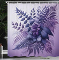 Ambesonne Purple Shower Curtain, Romantic Tones Leafy Bouquet Fantasy Woodland Dreamy Atmosphere Leaves, Cloth Fabric Bathroom Decor Set with Hooks, 69" W x 84" L, Dark Lavender and Mauve