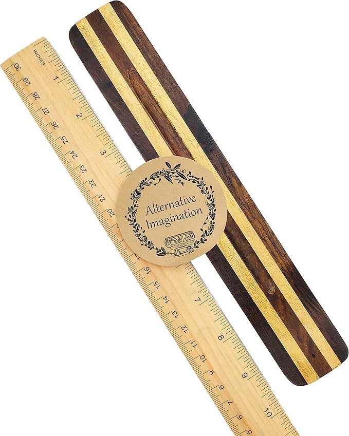 Wood Incense Holder for Sticks - Two Tone Wooden Tray for Incense Sticks - 10" Long, Smooth Finish - for Meditation Accessories, Boho Room Decor, Witchcraft Supplies, Spiritual Gifts