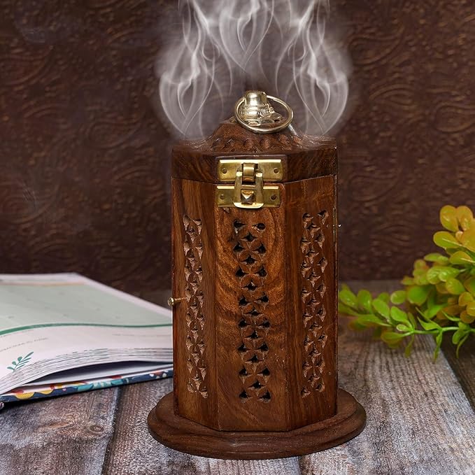 Yajna Traditional-Handmade Incense-Stick-and-Cones-Holder Incense-Burner-ash-Catcher-Stand (Letter Box)