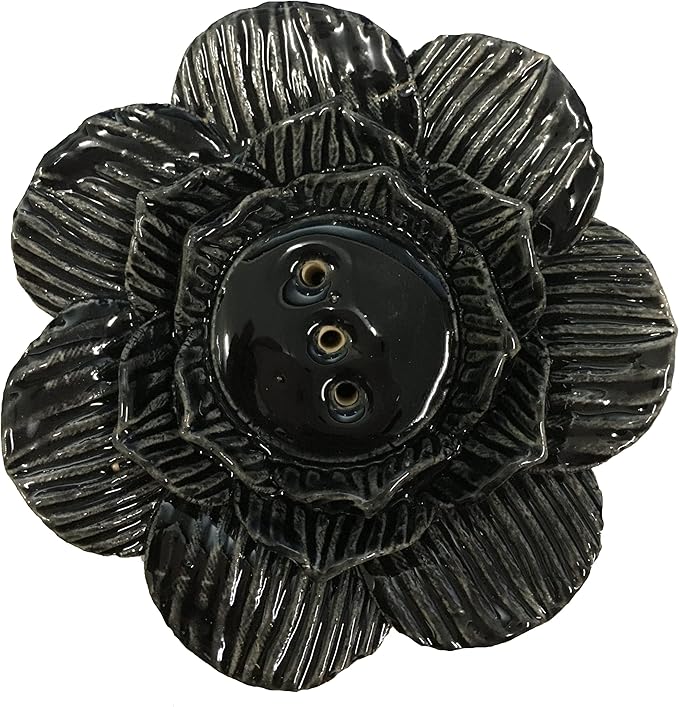Aakriti Premium Wooden Handmade Incense Holder Incense Burner Aromatherapy Ornament Home Decor Meditation Yoga Incense Holder Unique Design (Black Lotus)