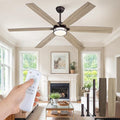 Fanbulous 65 Inch Ceiling Fans with Lights, Farmhouse Large Ceiling Fans with Remote, Oil Bronze Modern Ceiling Fan with LED Light, Quiet DC Motor for Living Room, Bedroom, Kitchen, Indoor