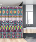 Ambesonne Tribal Stall Shower Curtain, Traditional Pattern Geometrics and Arrows Art, Fabric Bathroom Decor Set with Hooks, 54" W x 78" L, Teal Purple Yellow