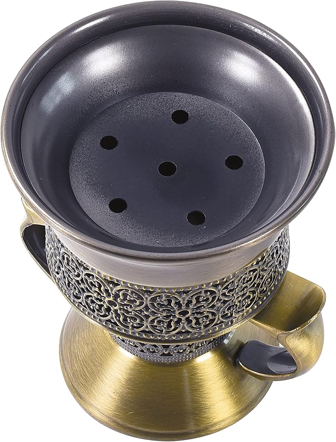 Frankincense Resin Incense Burner, Incense Censer, Bakhoor Burner, Charcoal Incense Burner, Incense Burner with Handle Tongs for Yoga, Spa Aromatherapy