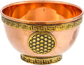 Flower of Life Copper Bowl - Offering Bowl for Ritual Use, Altar Table, Incense Holder, Home Decor - 3 Inches Wide