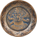 Ebros Gift Hindu Elephant Head Supreme God Lord Ganesha Ganapati Incense Stick Holder Burner Round Dish Medallion Figurine 5" Diameter Zen Vastu Home Fragrance Tabletop Altar Decor
