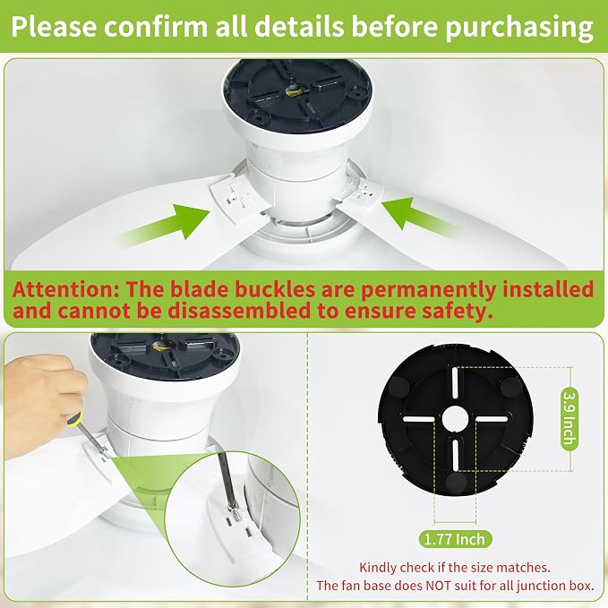 Small 3 Blade Ceiling Fan with Light 32 Inch Flush Mount Fan with Remote | 26W 2600LM 3CCT Low Profile Ceiling Fan Light Fixtures for Garage Closet Kids Room Bedroom Living Room Kitchen Modern White